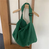 Canvas Messenger Shoulder Bag Literary Retro Bucket Bag