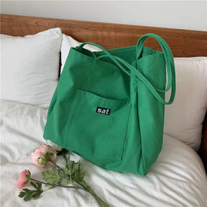 Canvas Large-capacity Shoulder Bag Tote Handbag
