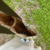 Shoulder Bag Canvas Pastoral Style Rose Flower Retro Handbag