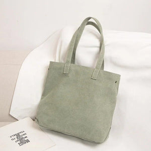 Japanese Canvas One-shoulder Tote Bag for Shopping and Commuting