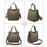 Retro Canvas Tote Bag Solid Single Shoulder Messenger Bag