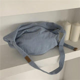 Japanese Canvas Messenger Bag Distressed Large Capacity