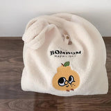 Berber Fleece Shoulder Bag Plush Handbag Canvas Tote Large Capacity