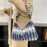 Winter Plush Ladies Shoulder Bag Tote High Maomao Fold Underarm Bag