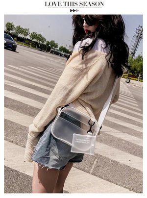 Summer Jelly Shoulder Bag Transparent Small PVC Handbag