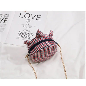 One-shoulder Lattice Ellipse Student Leisure Style Zipper Bag