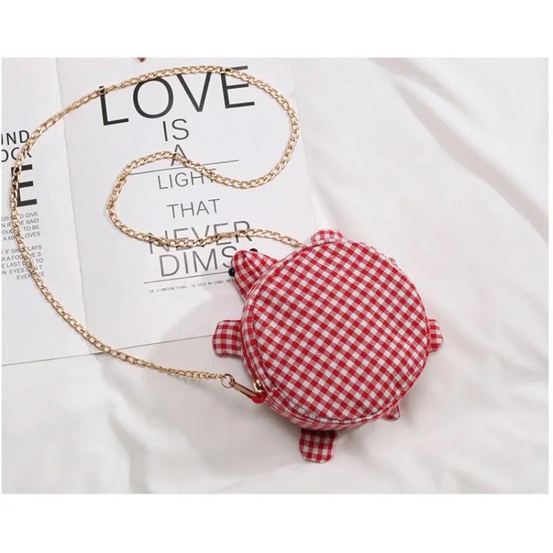 One-shoulder Lattice Ellipse Student Leisure Style Zipper Bag