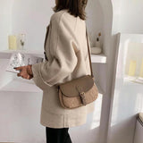 Winter PU Leather Chain Crossbody Bags for Women Handbags and Purses