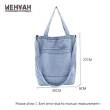 Wahyah Denim Bag Crossbody Bags for Woman Casual Jeans Bags Women Handbags