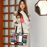 Women's Shoulder Tote Handbags Lattice Large Capacity Bags