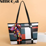 Women's Shoulder Tote Handbags Lattice Large Capacity Bags