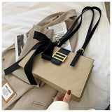 Diamond Grain Women Shoulder Bag Bow Embroidery Ladies Handbags
