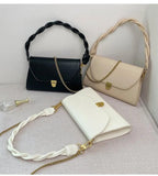 Vintage Crossbody Shoulder Bag PU Leather Handbags Ladies Braided