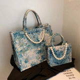 Pearl Crossbody Shoulder Bag for Women Handbags and Purses