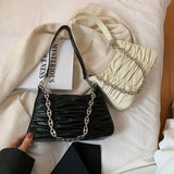 Small Square Shoulder Bags Solid Chain Crossbody Bags for Women