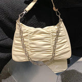 Small Square Shoulder Bags Solid Chain Crossbody Bags for Women