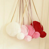 Plush Crossbody Purse for Girls Mini Shoulder Bag