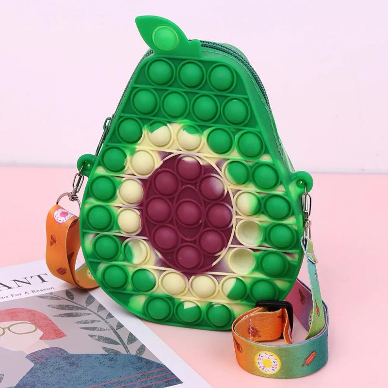 Avocado Silicone Coin Purse Ladies Messenger Bag