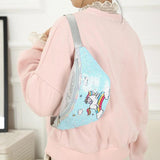 Sequins Unicorn Waist Bag For Girls Fanny Pack Boy's Shoulder Belt Bags