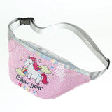 Sequins Unicorn Waist Bag For Girls Fanny Pack Boy's Shoulder Belt Bags