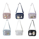Transparent PVC Purse Satchel Japanese Style Shoulder Bag Women Handbag Tote