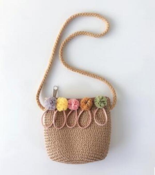 Mini Shoulder Bag Girls Straw Beach Bag