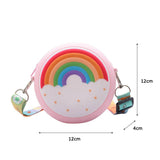 Rainbow Printed Donut Crossbody Bag for Girls