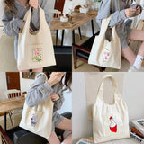 Canvas Shoulder Vest Bag Women's Tote Bag Casual Shopping Handbags