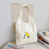 Harajuku Flower Print Large Tote Bag for Women