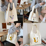 Harajuku Flower Print Large Tote Bag for Women