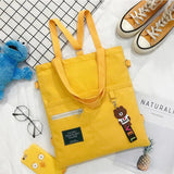 Women Backpack Handbag Cartoon Canvas Girl Student School Shoulder Bag