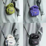 Soft Plush Women's Crossbody Bag Lambs Wool Winter Fluffy Fur