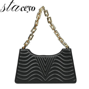 Rhombus Shoulder Bag PU Leather Handbag
