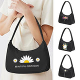 Daisy Print Underarm Shoulder Bag Women Retro Street Handbag