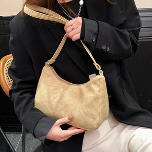 Retro Armpit Bag One Shoulder Handbag Solid