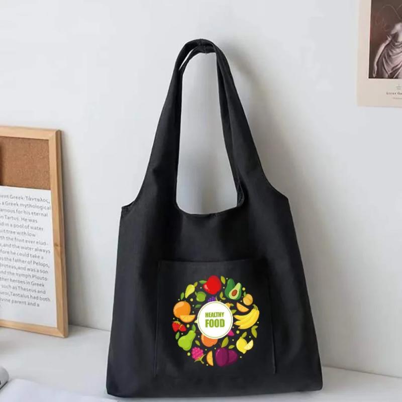 Funny Pattern Canvas Vest Bag Women Shopping Bags Ladies Shoulder Bag
