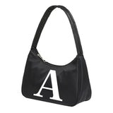 Initials Print Underarm Shoulder Bag for Women