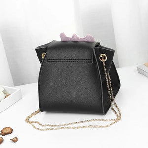 Women Mini Shoulder Bag PU Leather Handbag Metal Chain Messenger Bags