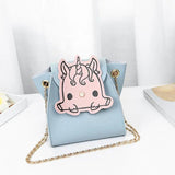 Women Mini Shoulder Bag PU Leather Handbag Metal Chain Messenger Bags