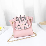 Women Mini Shoulder Bag PU Leather Handbag Metal Chain Messenger Bags