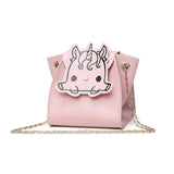 Women Mini Shoulder Bag PU Leather Handbag Metal Chain Messenger Bags