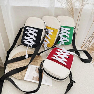 Women Canvas Shoes Shape Bags Female Creative Shoulder Crossbody Bag