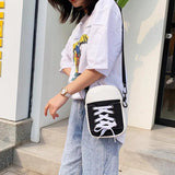 Women Canvas Shoes Shape Bags Female Creative Shoulder Crossbody Bag