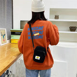 Women Corduroy Zipper Messenger Bag Autumn Winter Crossbody Shopper Bag