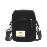 Women Corduroy Zipper Messenger Bag Autumn Winter Crossbody Shopper Bag