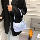 Women Underarm Bags Solid Nylon Purse Female Casual Shoulder Top-handle Handbags