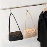 Quilted Ladies Commute Bag Soft Shoulder Bag for AutumnWinter