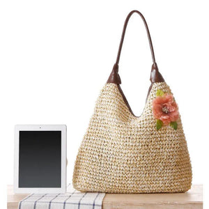 Retro Casual Women's Totes Shoulder Bag Straw Handbags 2021