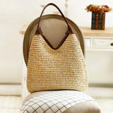 Retro Casual Women's Totes Shoulder Bag Straw Handbags 2021