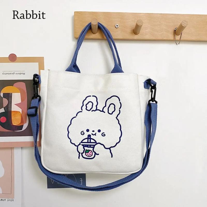 Canvas Handbag Ladies Shoulder Bag Square Messenger Bag